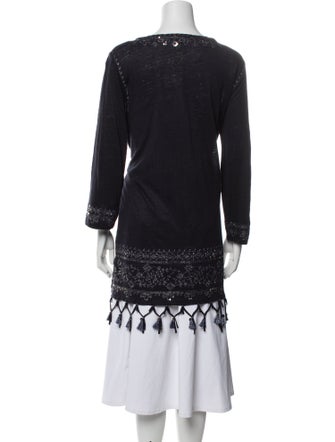 Calypso St. Barth Linen Scoop Neck Tunic