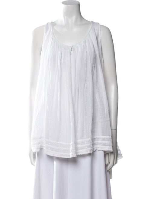 Calypso St. Barth Scoop Neck Sleeveless Blouse