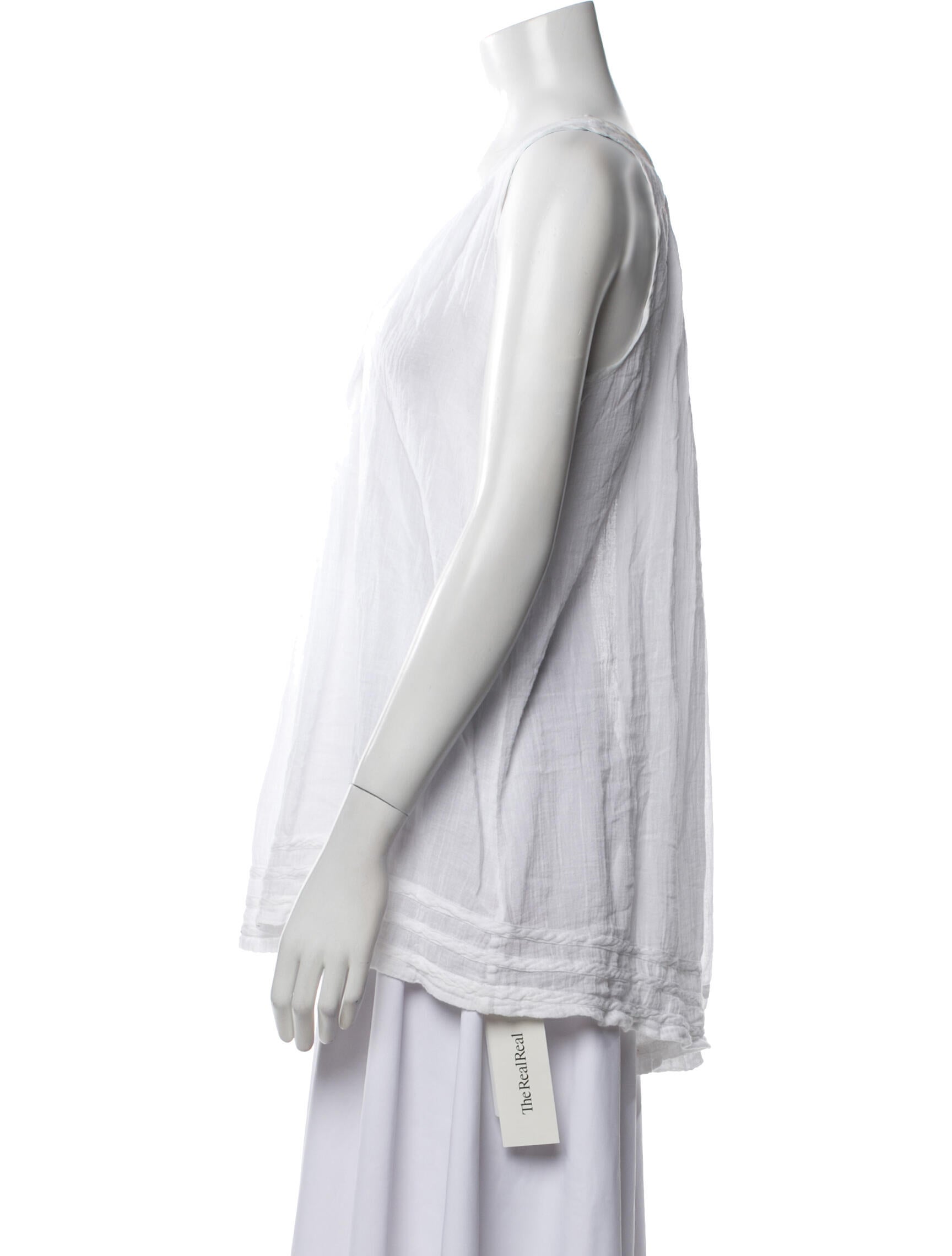 Calypso St. Barth Scoop Neck Sleeveless Blouse