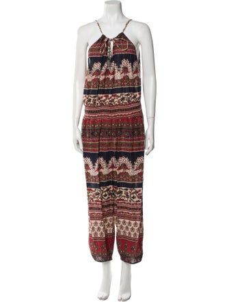 Calypso St. Barth Printed Halterneck Jumpsuit