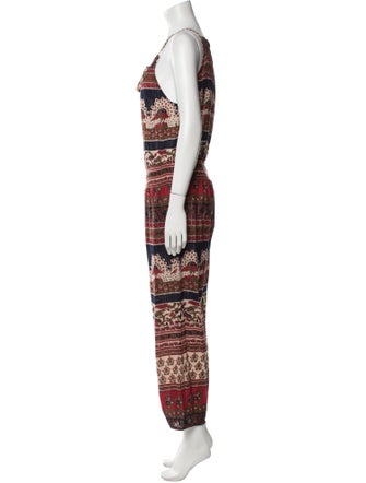 Calypso St. Barth Printed Halterneck Jumpsuit