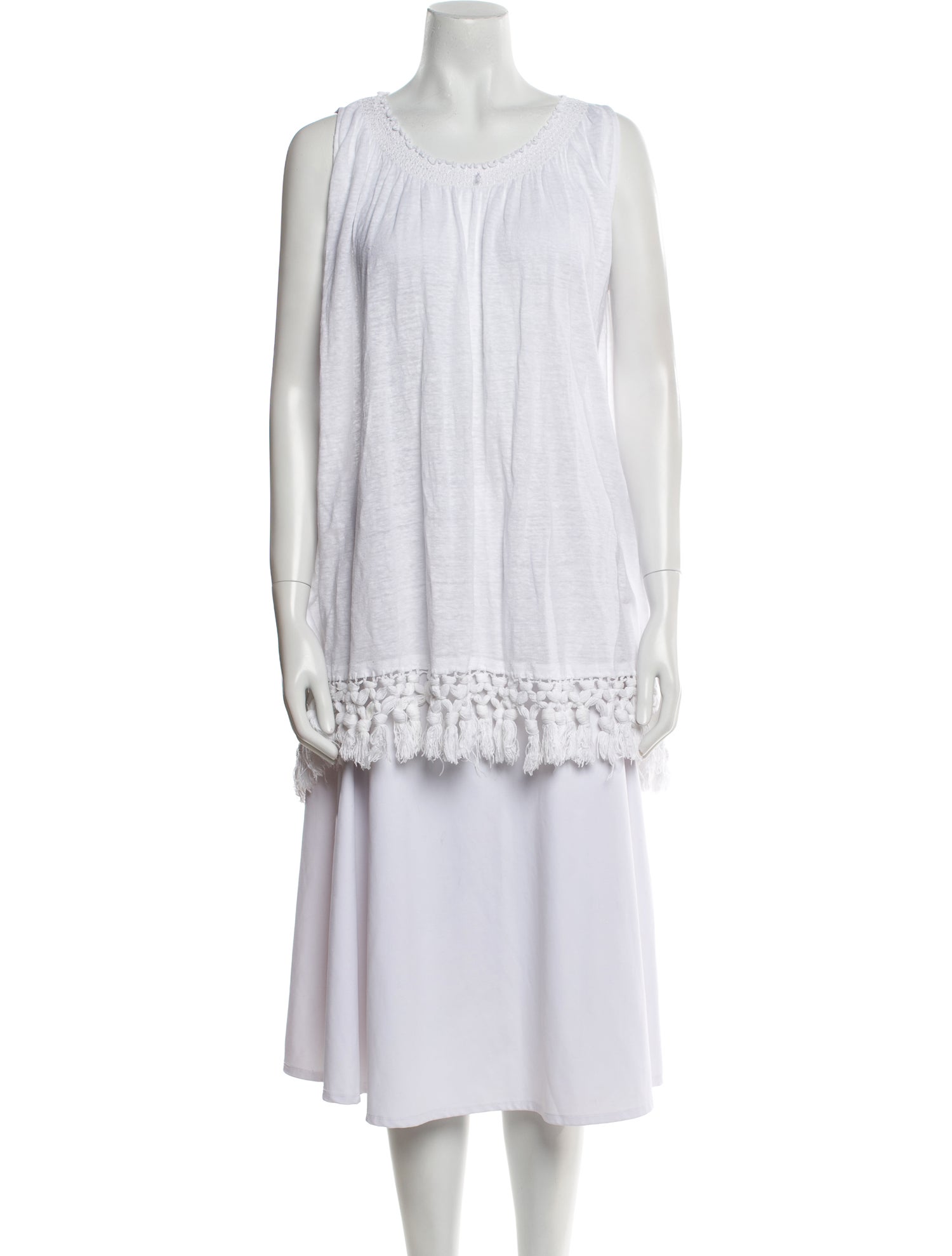 Calypso St. Barth Linen Scoop Neck Tunic
