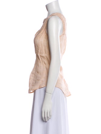 Calypso St. Barth Linen V-Neck Top