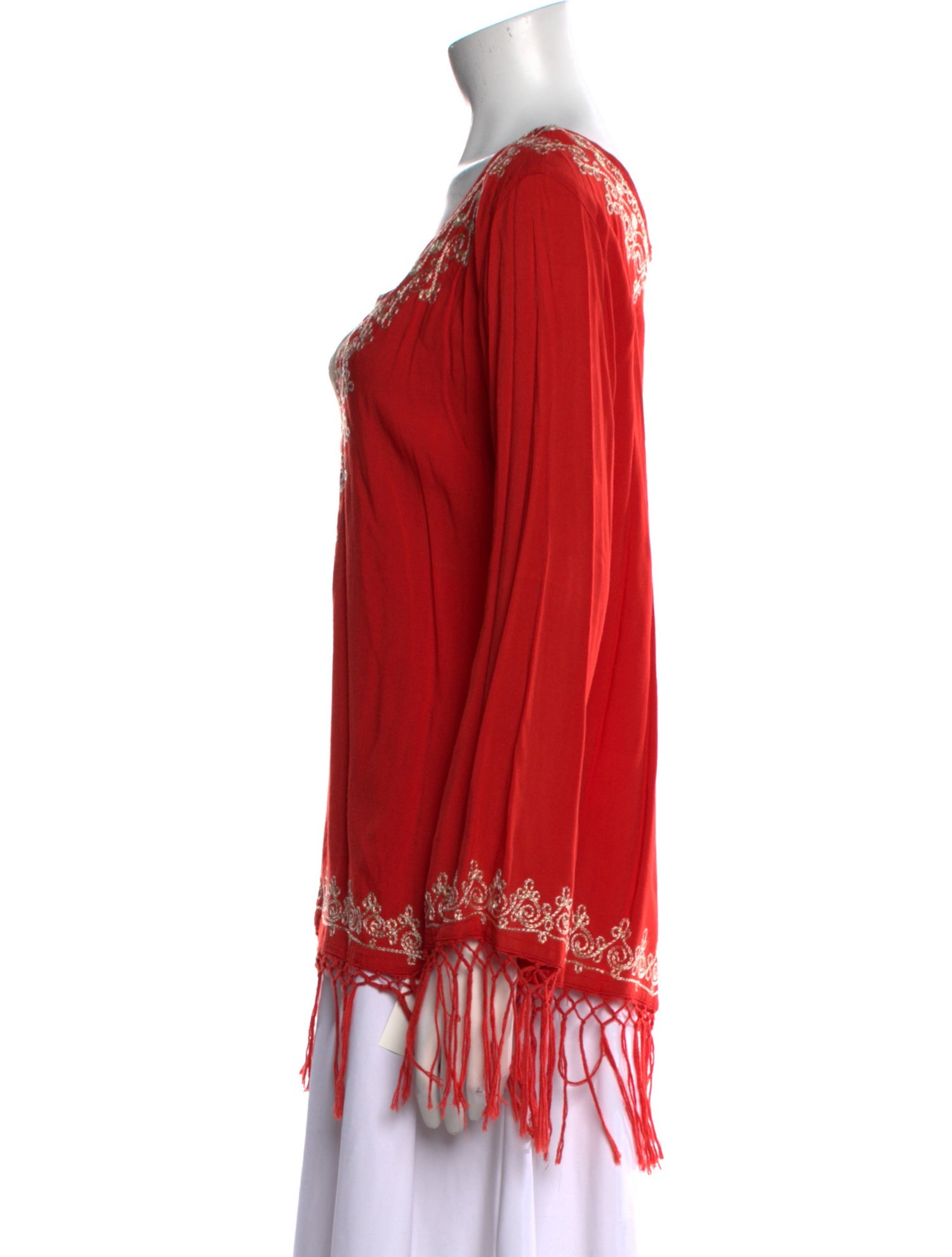 Calypso St. Barth V-Neck Long Sleeve Tunic