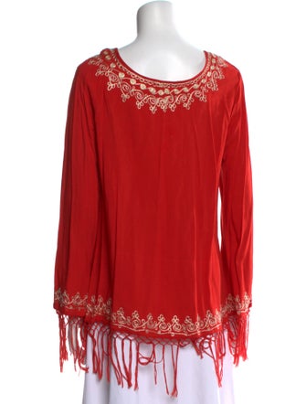 Calypso St. Barth V-Neck Long Sleeve Tunic