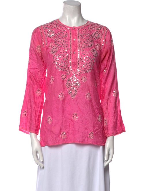 Calypso St. Barth Silk Patterned Blouse