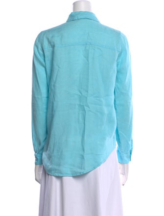 Calypso St. Barth Linen Long Sleeve Button-Up Top