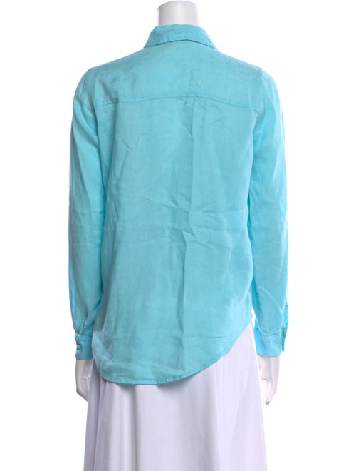 Calypso St. Barth Linen Long Sleeve Button-Up Top