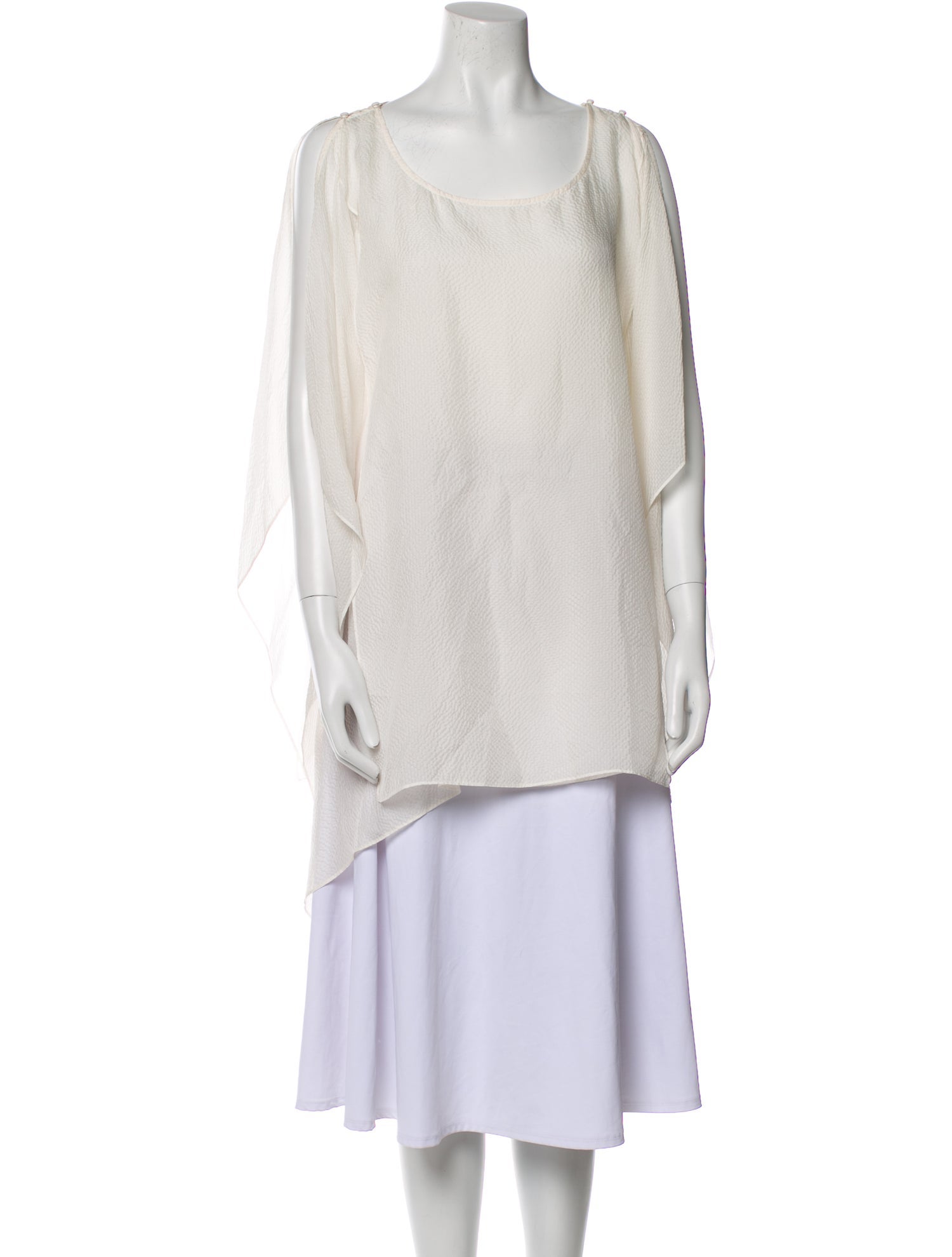 Calypso St. Barth Silk Scoop Neck Tunic