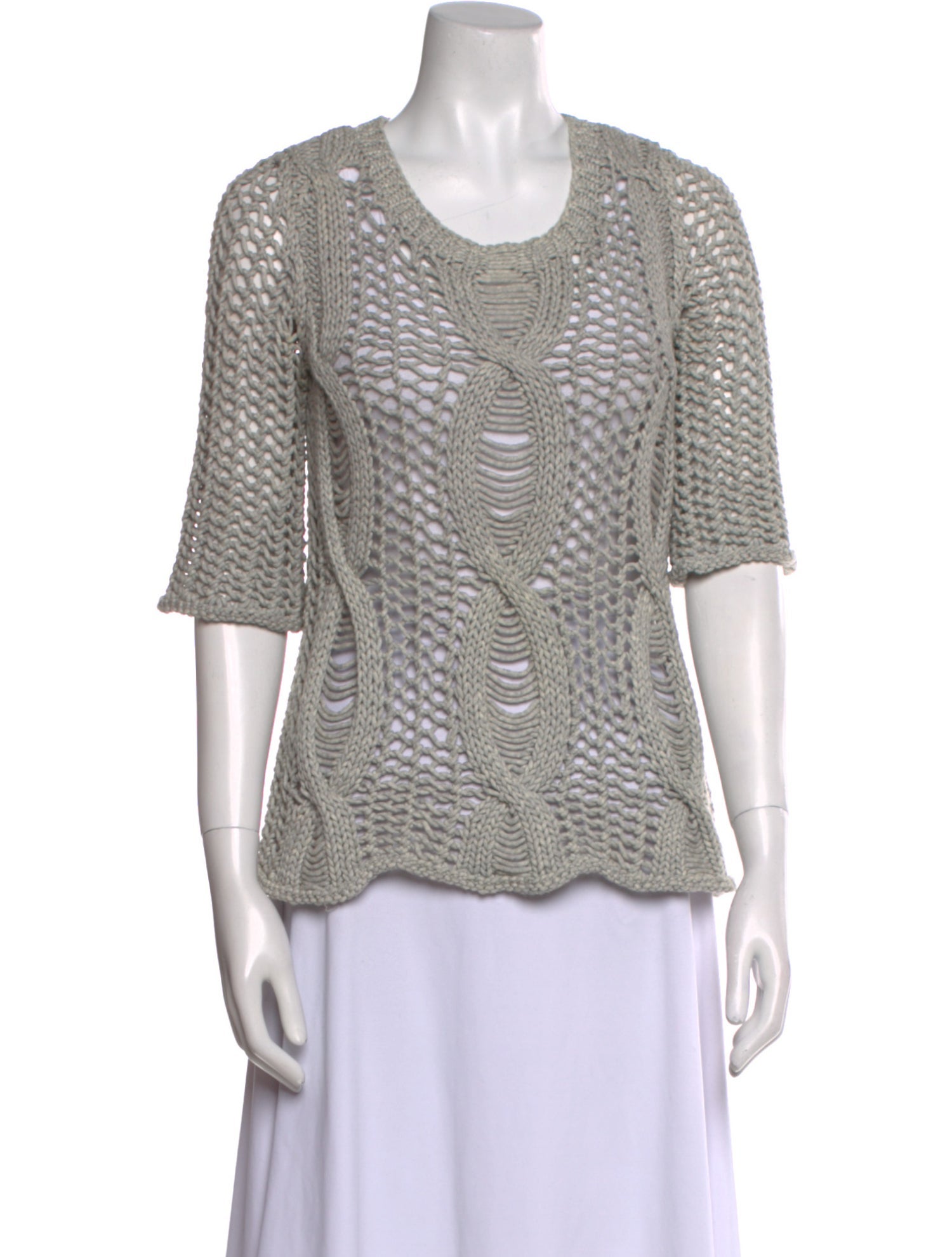 Calypso St. Barth Patterned Scoop Neck Top