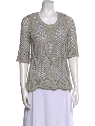 Calypso St. Barth Patterned Scoop Neck Top