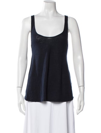 Calypso St. Barth Linen Scoop Neck Top