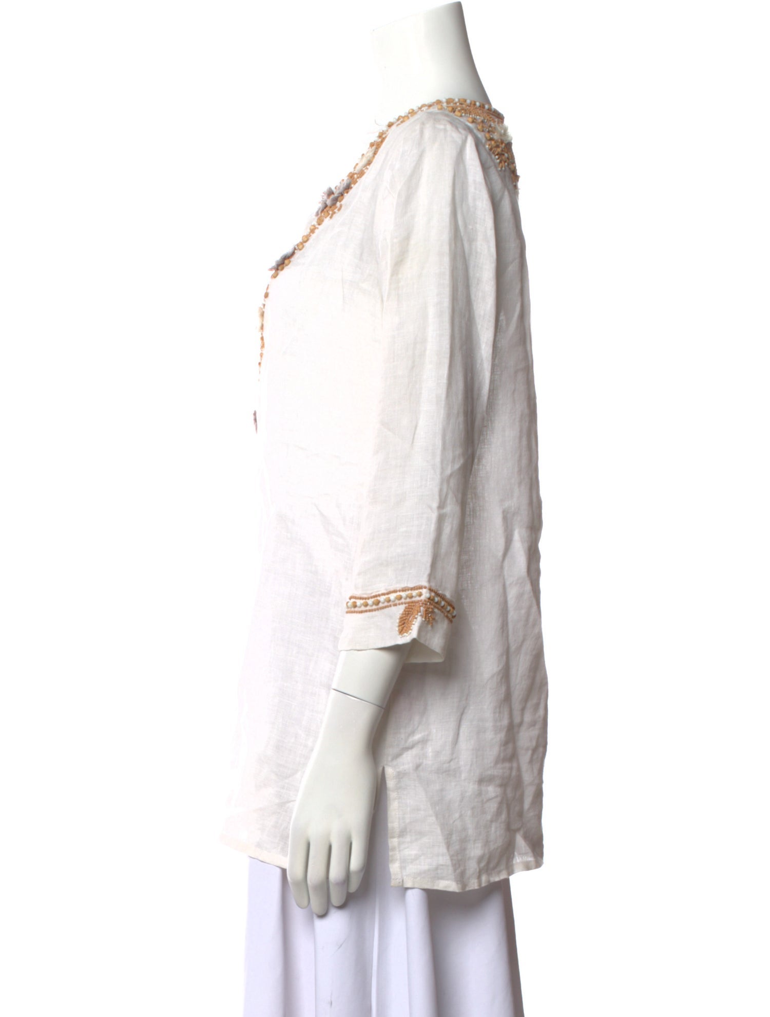 Calypso St. Barth Linen Printed Tunic