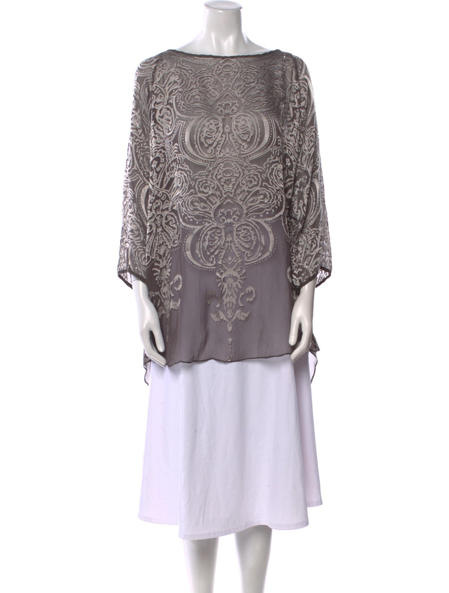 Calypso St. Barth Printed Bateau Neckline Tunic