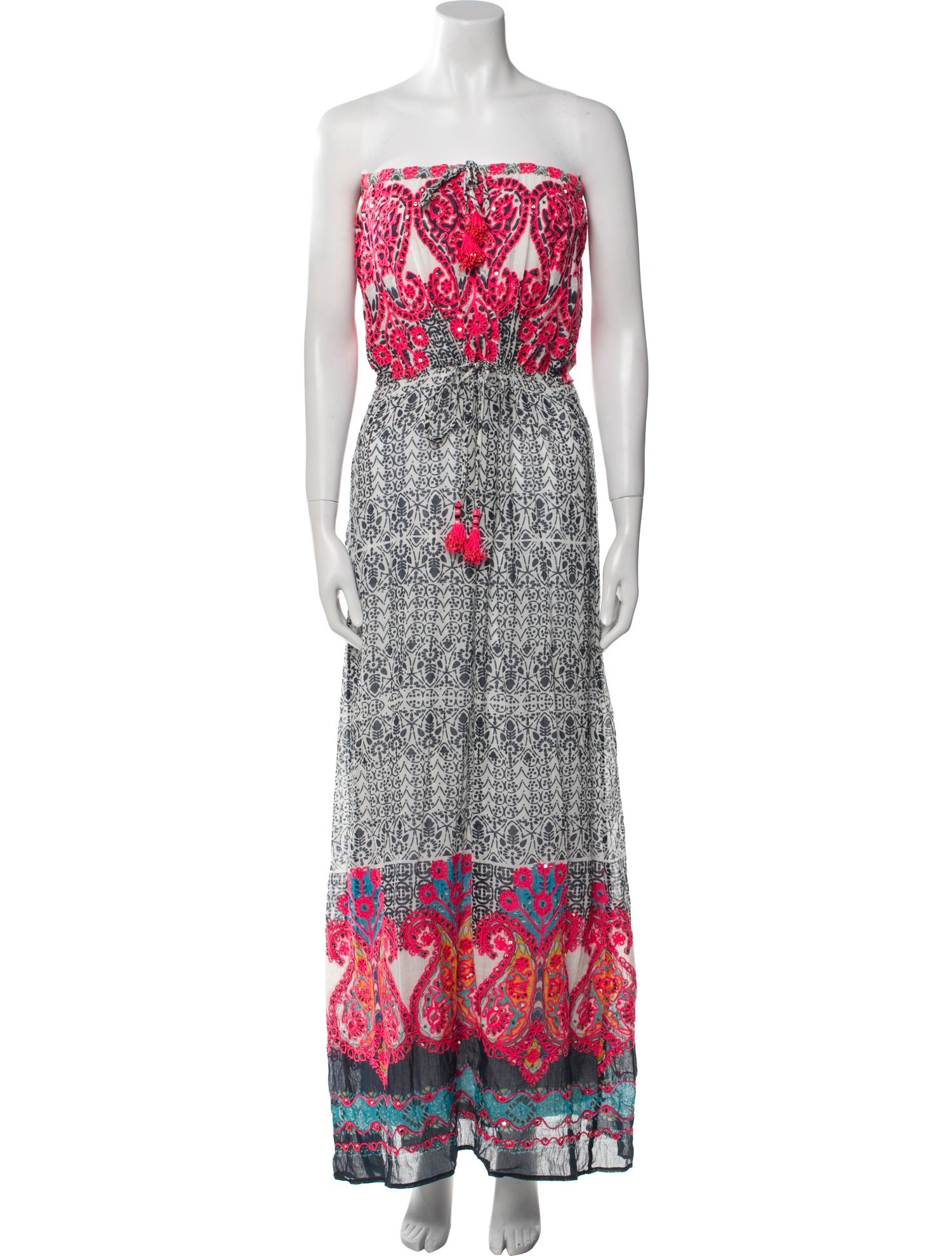 Calypso St. Barth Paisley Print Long Dress