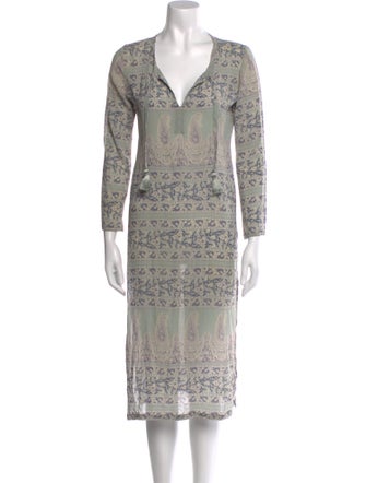 Calypso St. Barth Silk Midi Length Dress