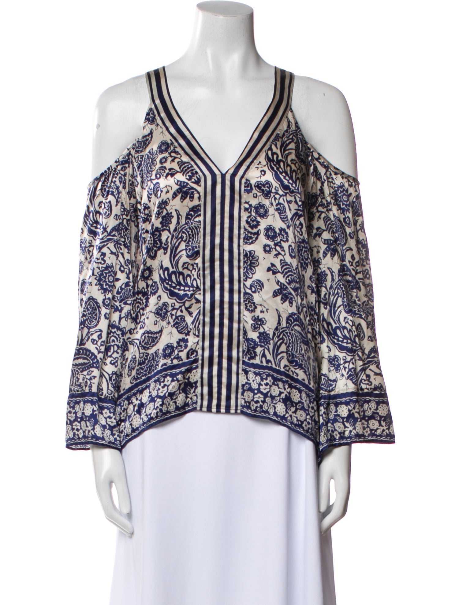 Calypso St. Barth Silk Floral Print Blouse