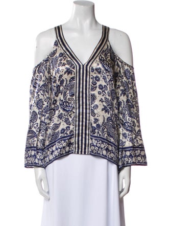 Calypso St. Barth Silk Floral Print Blouse