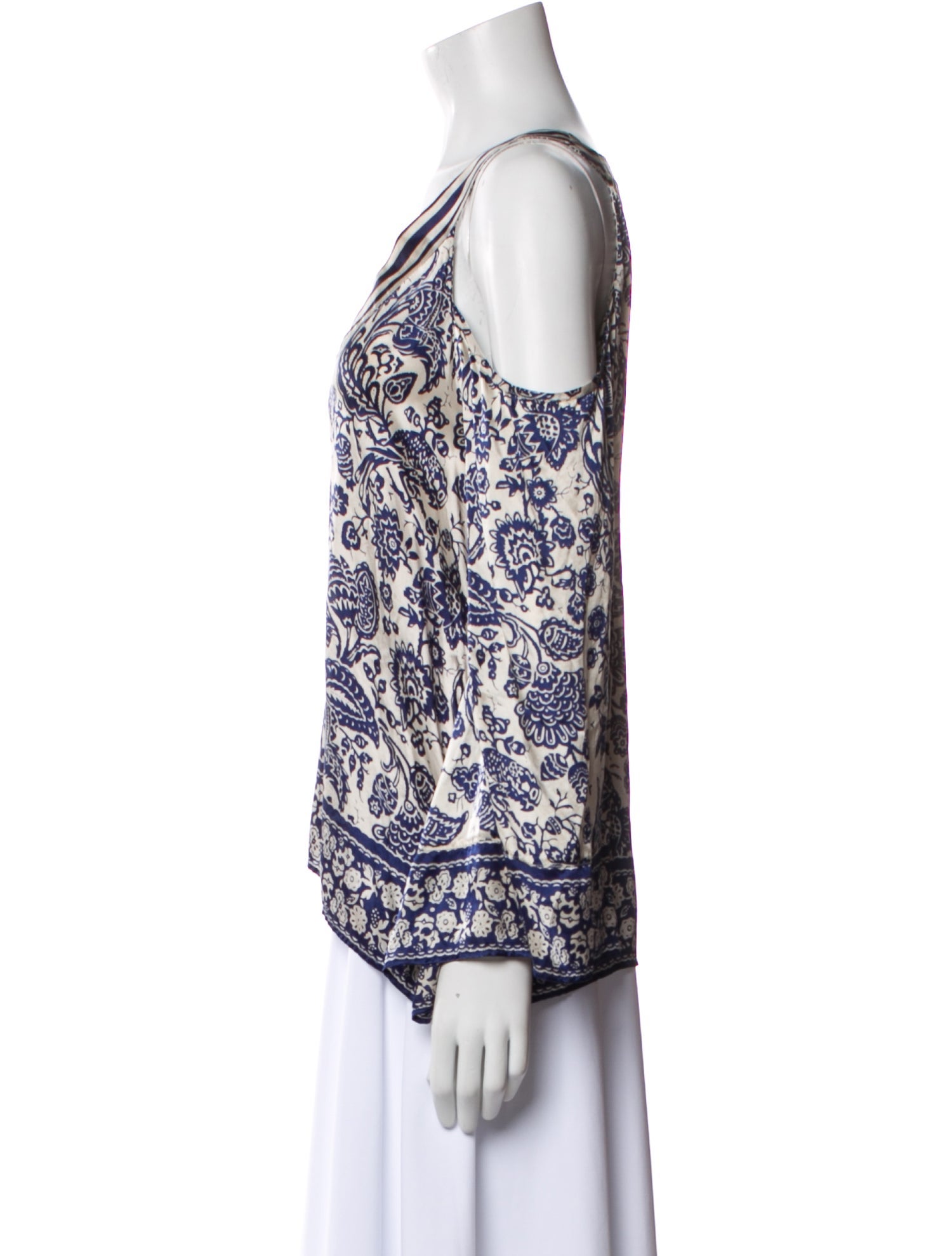 Calypso St. Barth Silk Floral Print Blouse