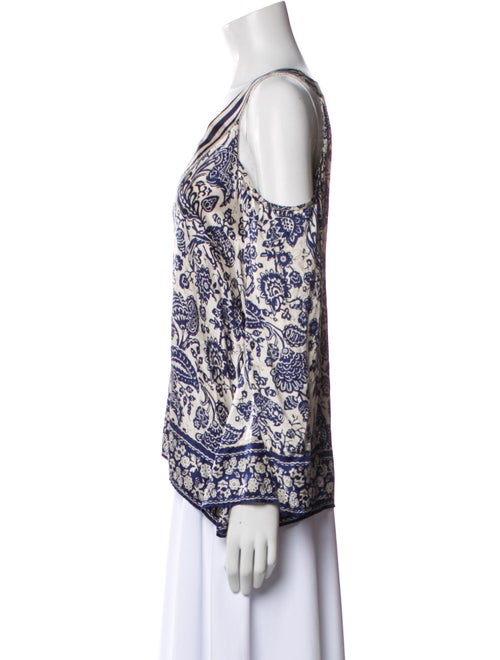 Calypso St. Barth Silk Floral Print Blouse