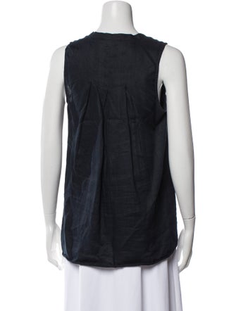 Calypso St. Barth Linen V-Neck Top