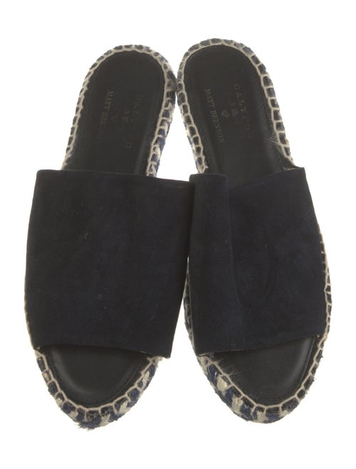 Calypso St. Barth Suede Whipstitch Trim Slides