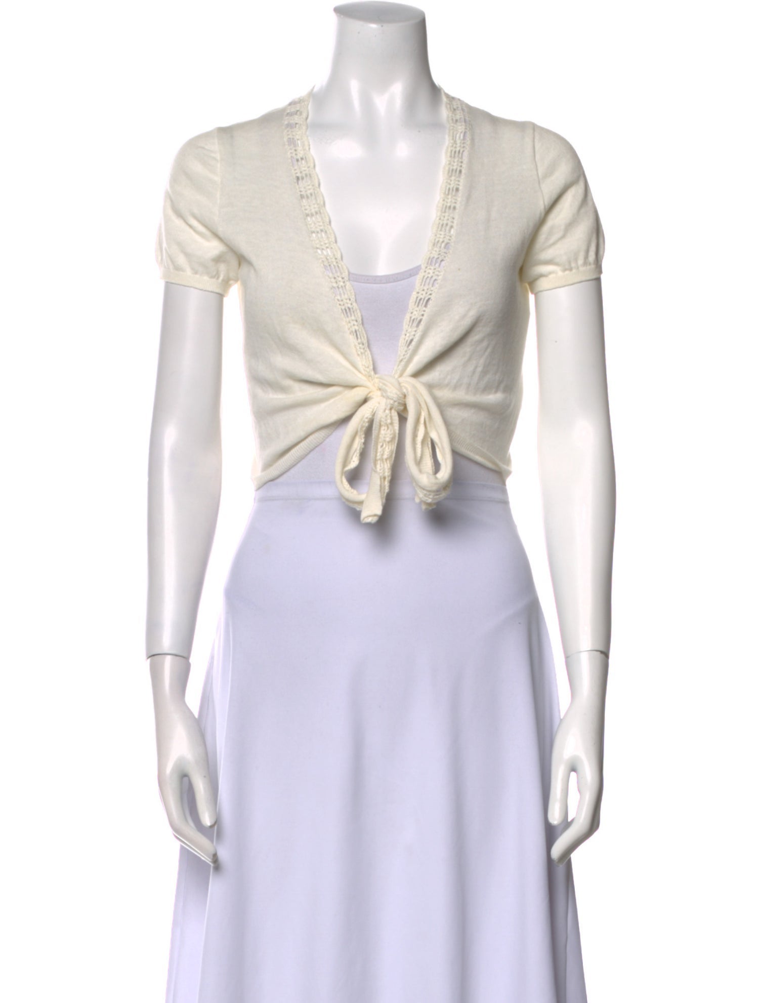 Calypso St. Barth V-Neck Short Sleeve Crop Top