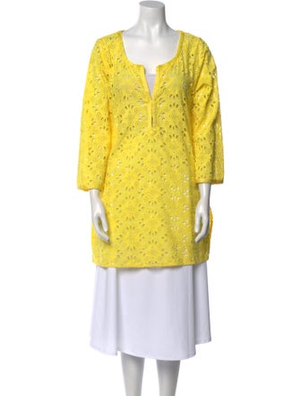 Calypso St. Barth Printed Scoop Neck Sweater