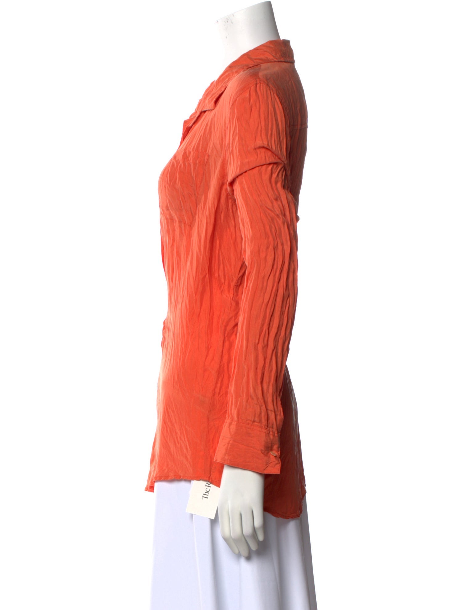 Calypso St. Barth Silk Long Sleeve Button-Up Top