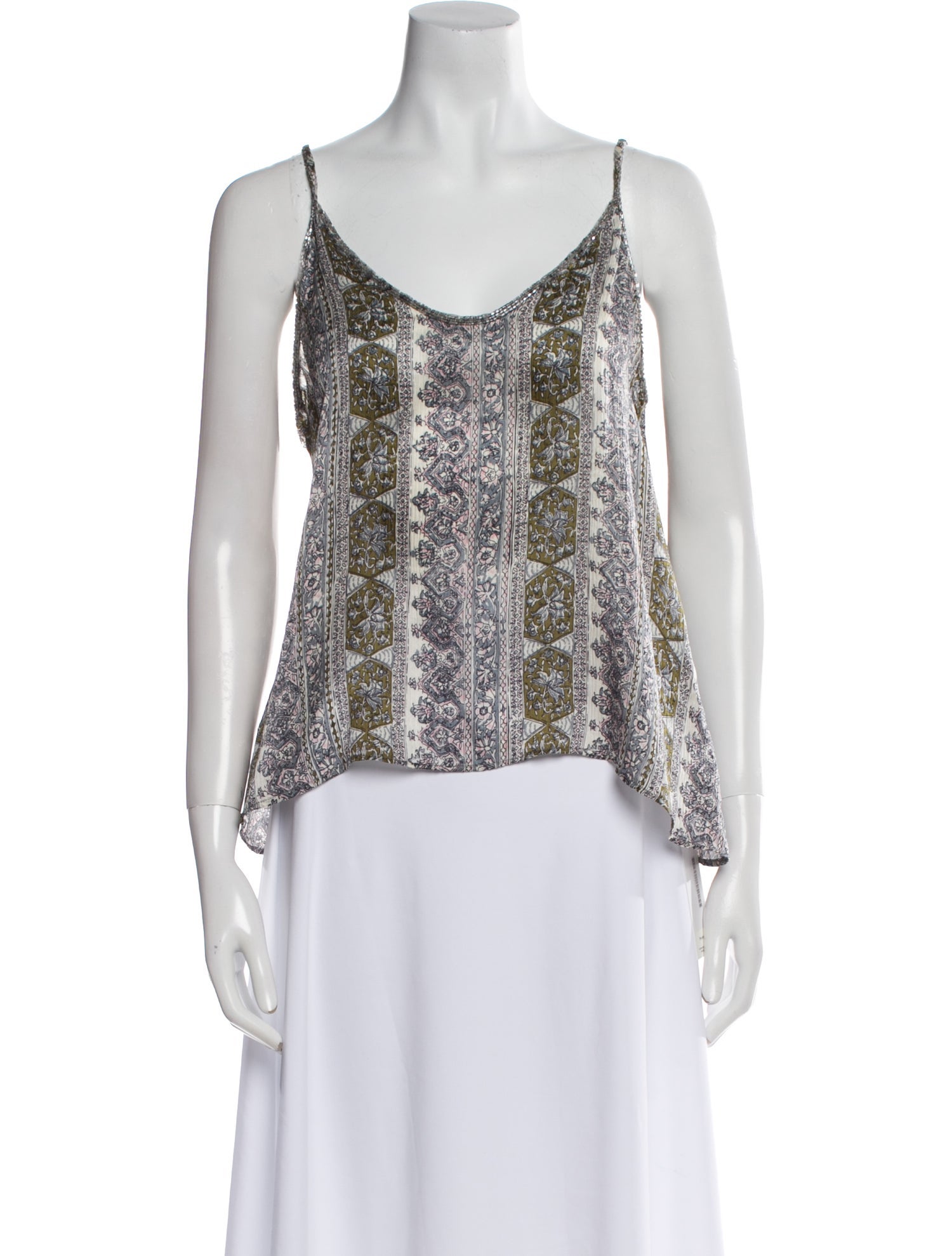 Calypso St. Barth Silk Printed Top