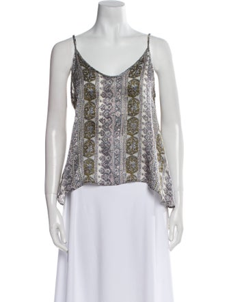 Calypso St. Barth Silk Printed Top