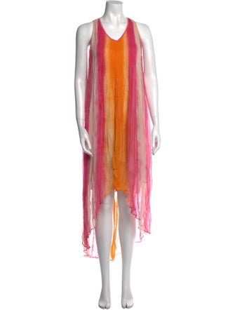 Calypso St. Barth Striped Long Dress