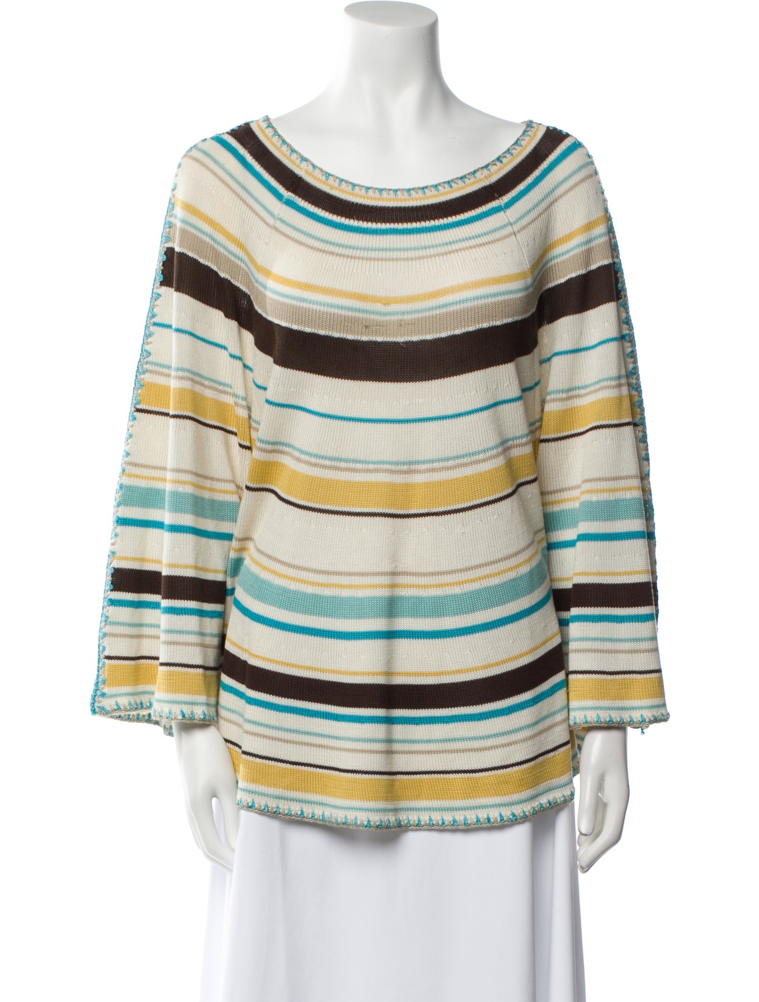 Calypso St. Barth Silk Striped Sweater