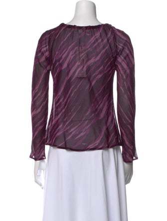 Calypso St. Barth Silk Tie-Dye Print Blouse