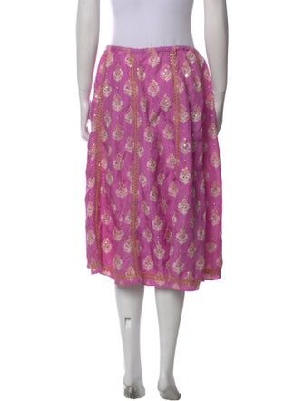 Calypso St. Barth Silk Knee-Length Skirt