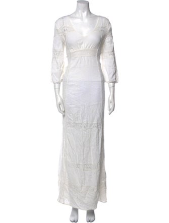 Calypso St. Barth V-Neck Long Dress