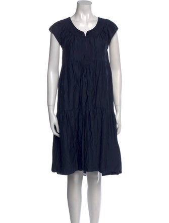 Calypso St. Barth V-Neck Knee-Length Dress