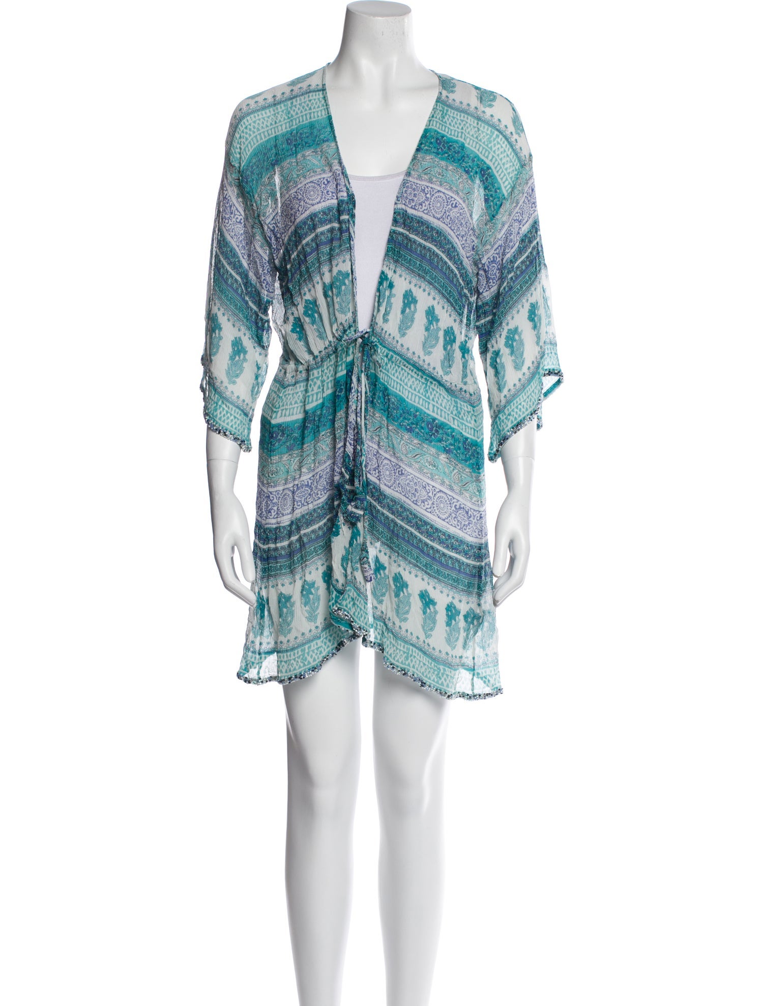 Calypso St. Barth Silk Printed Robe