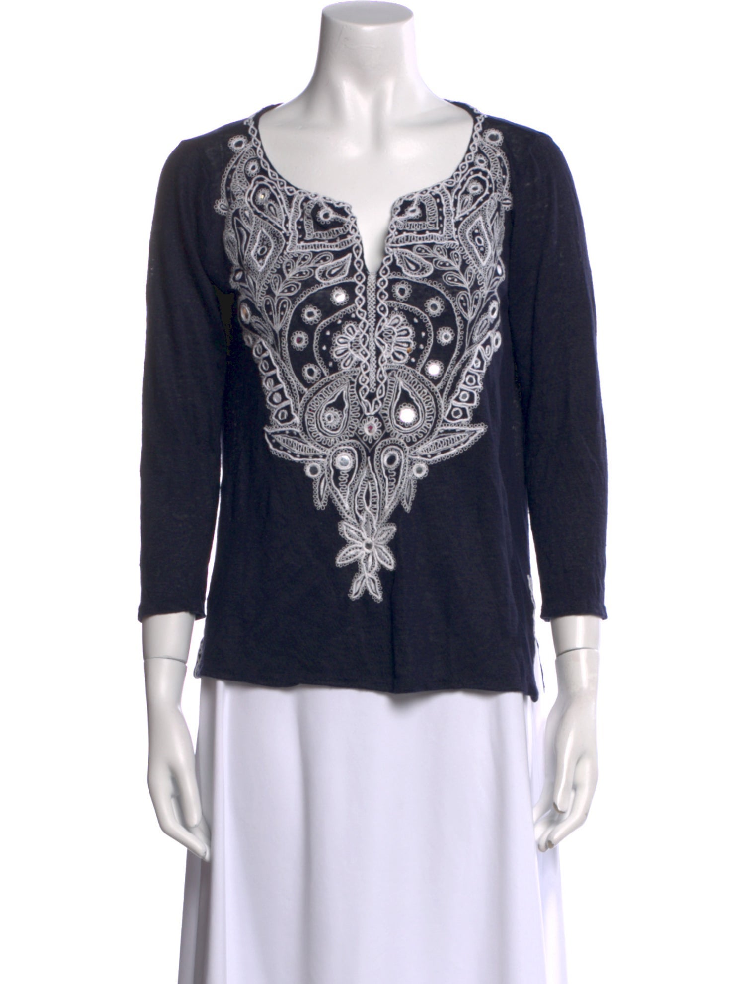 Calypso St. Barth Printed V-Neck Top