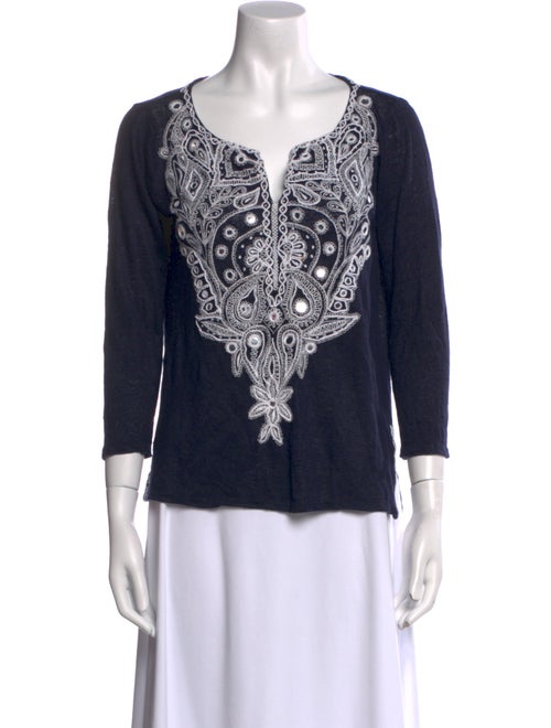 Calypso St. Barth Printed V-Neck Top