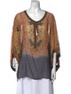 Calypso St. Barth Silk Printed Top