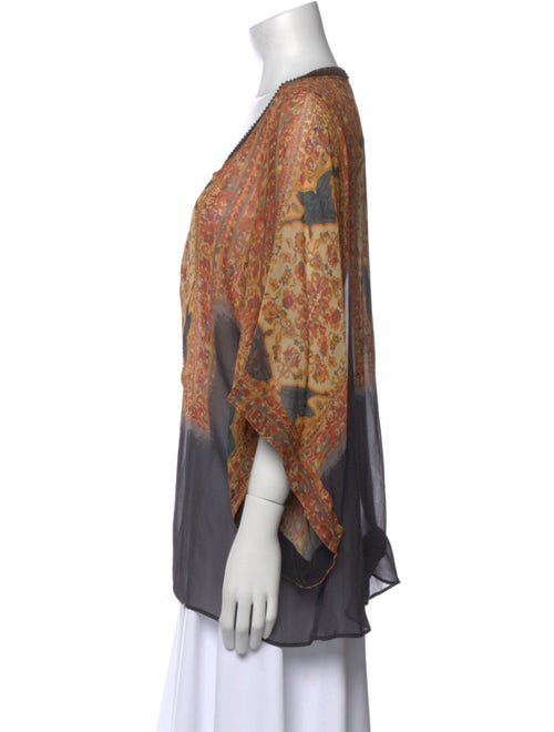 Calypso St. Barth Silk Printed Top