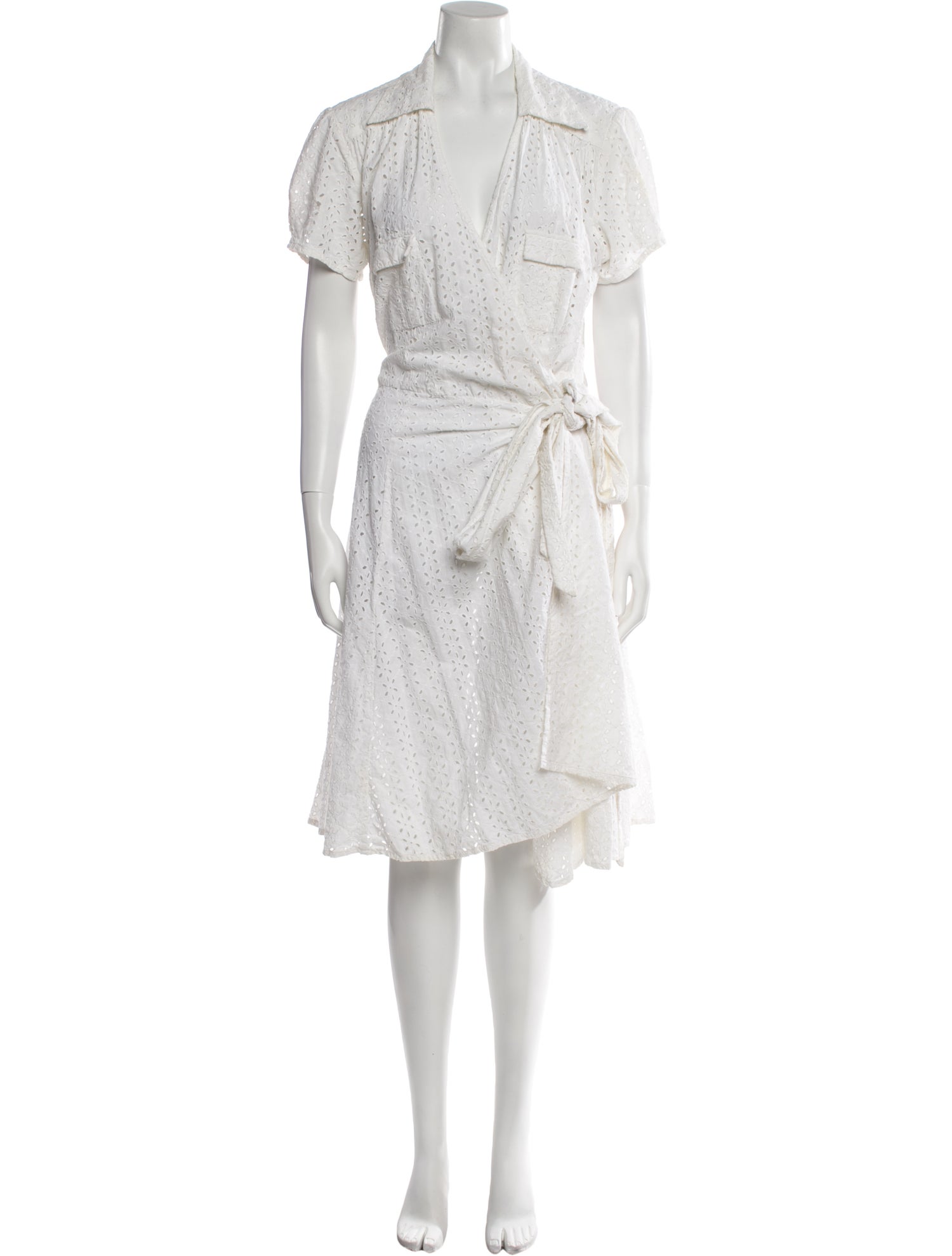 Calypso St. Barth V-Neck Knee-Length Dress