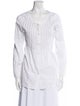 Calypso St. Barth Scoop Neck Long Sleeve Button-Up Top