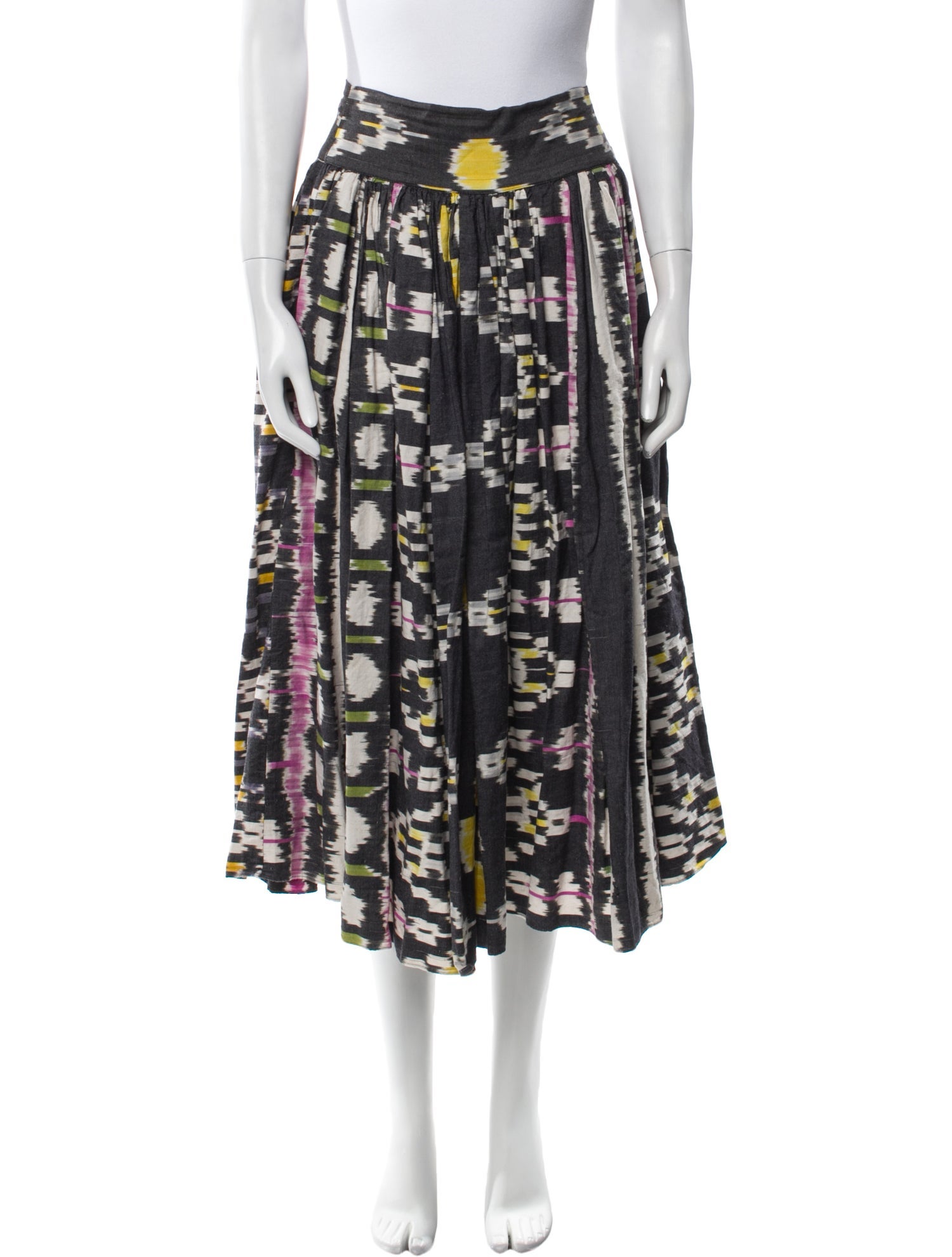 Calypso St. Barth Floral Print Midi Length Skirt