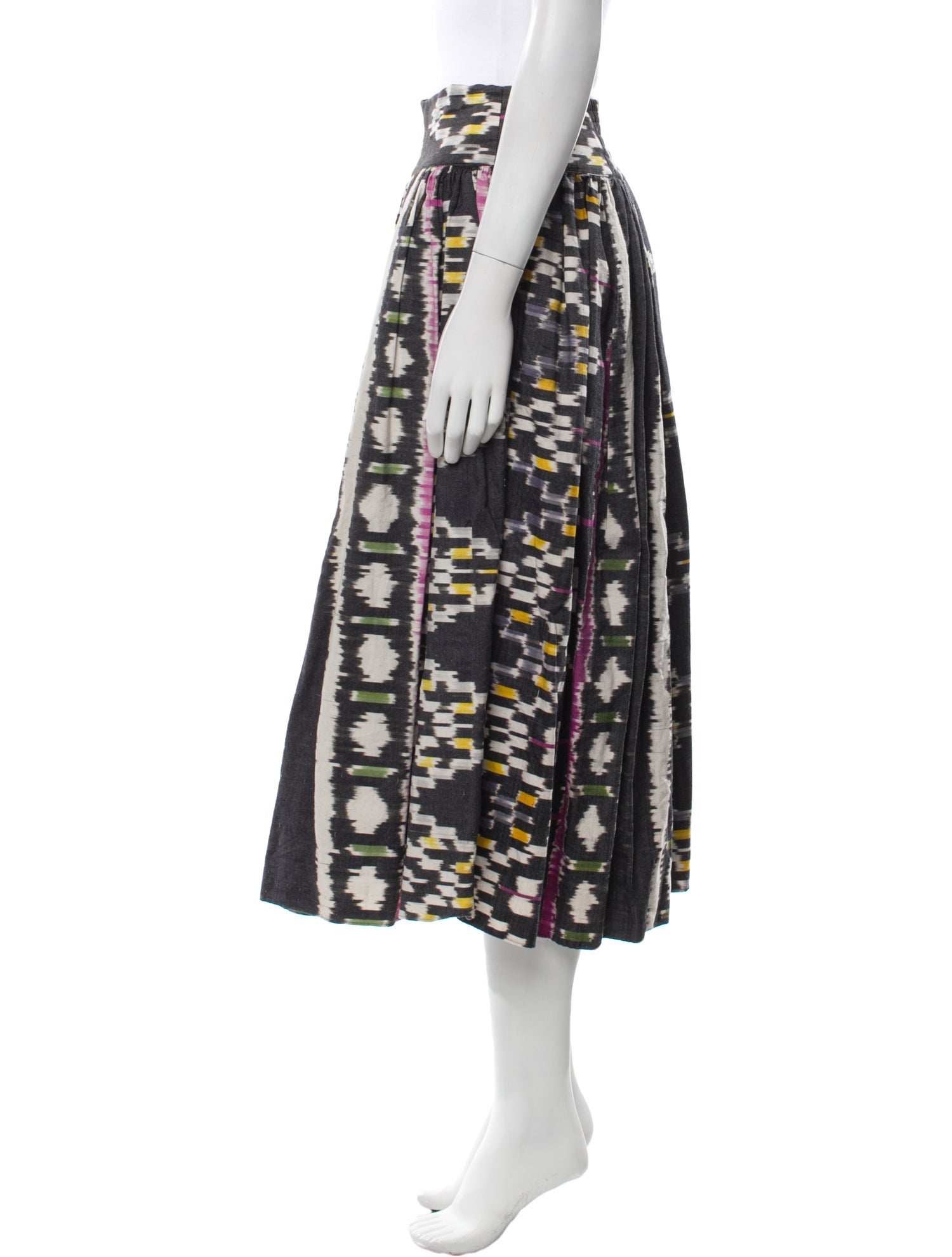 Calypso St. Barth Floral Print Midi Length Skirt