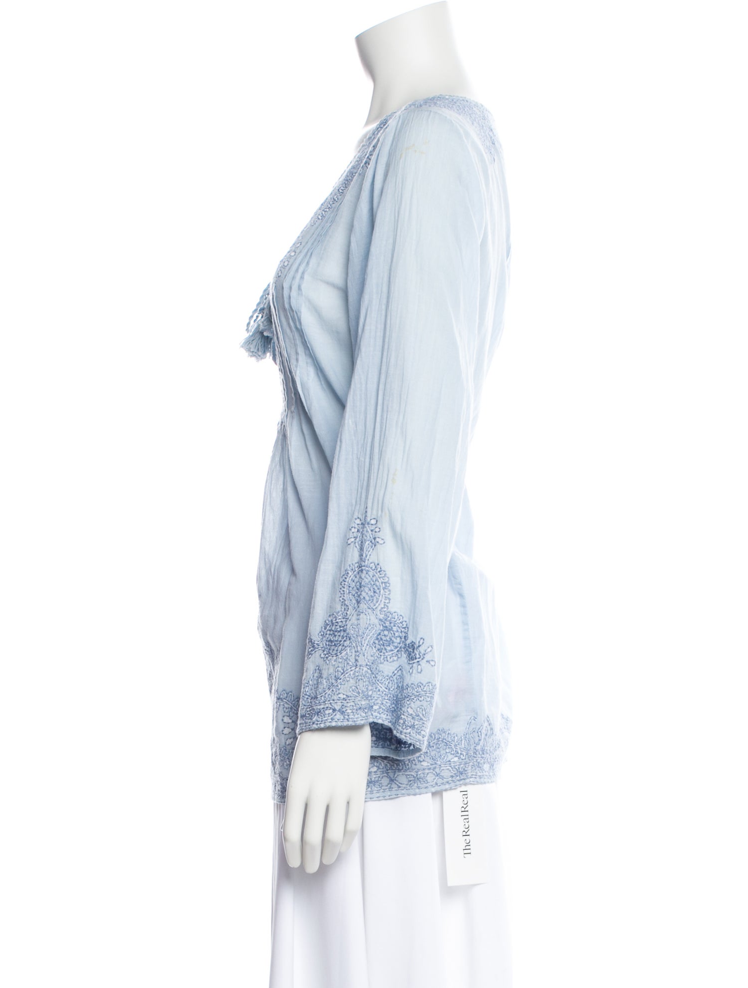 Calypso St. Barth Printed Tie Neck Tunic