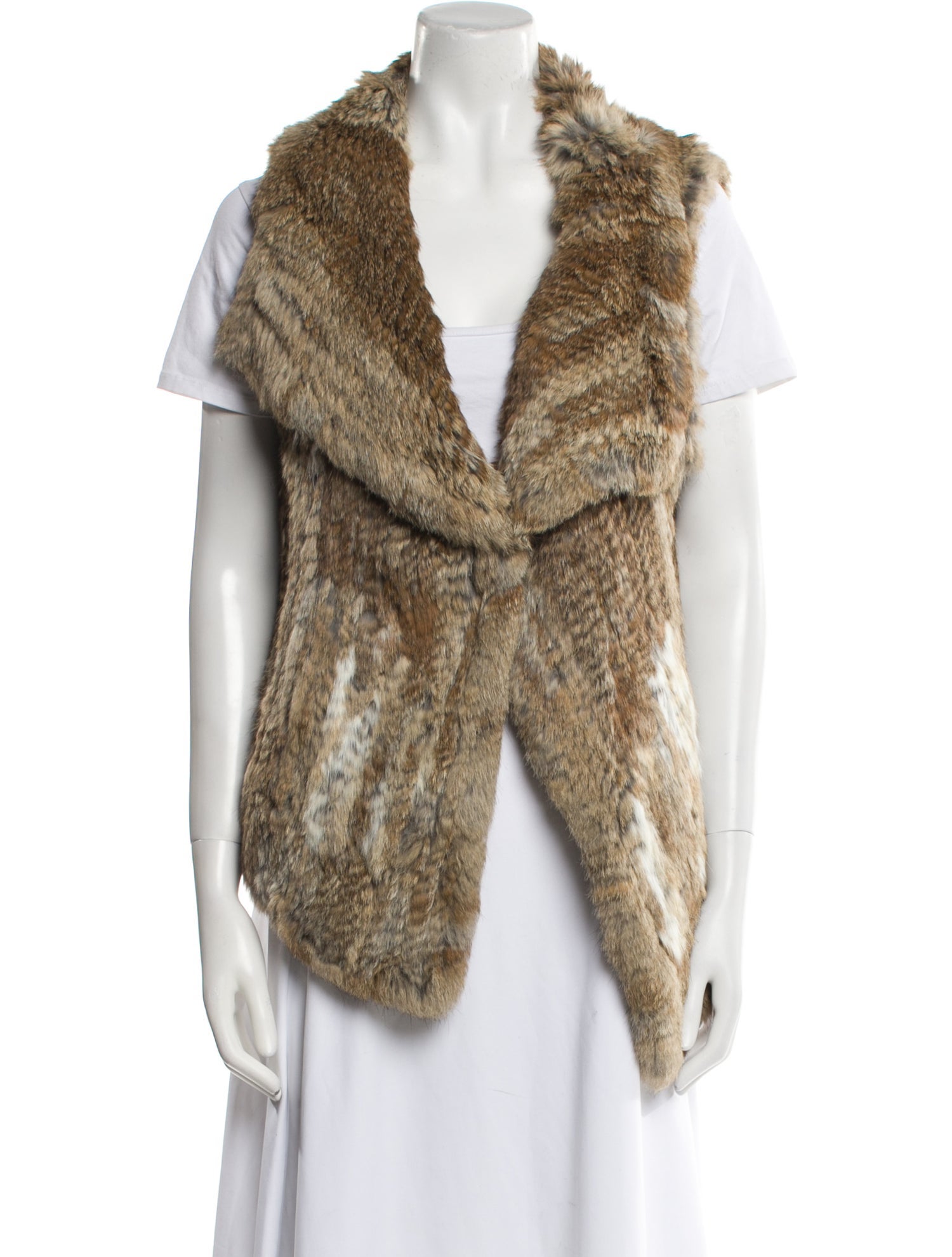 Calypso St. Barth Fur Animal Print Vest