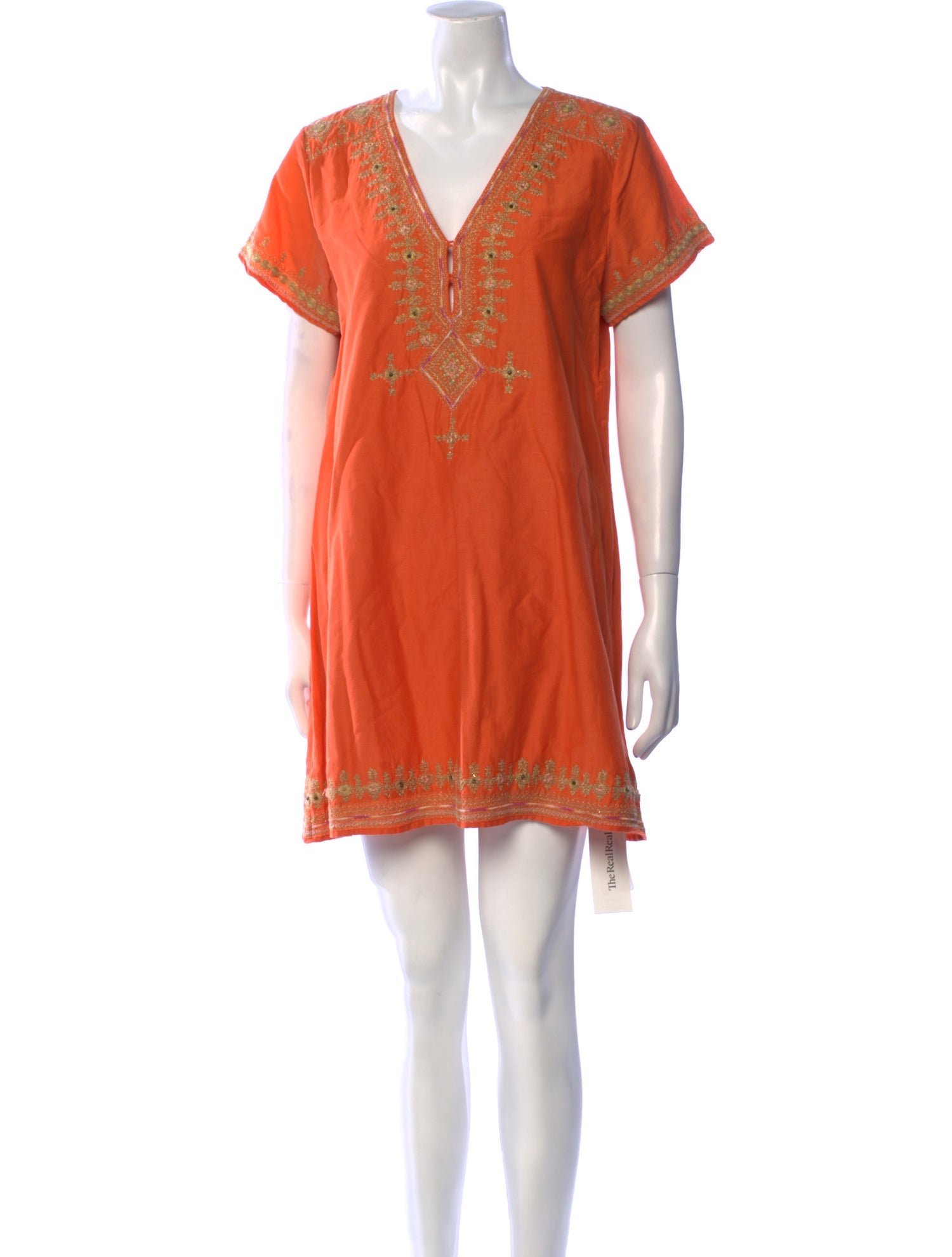 Calypso St. Barth V-Neck Mini Dress