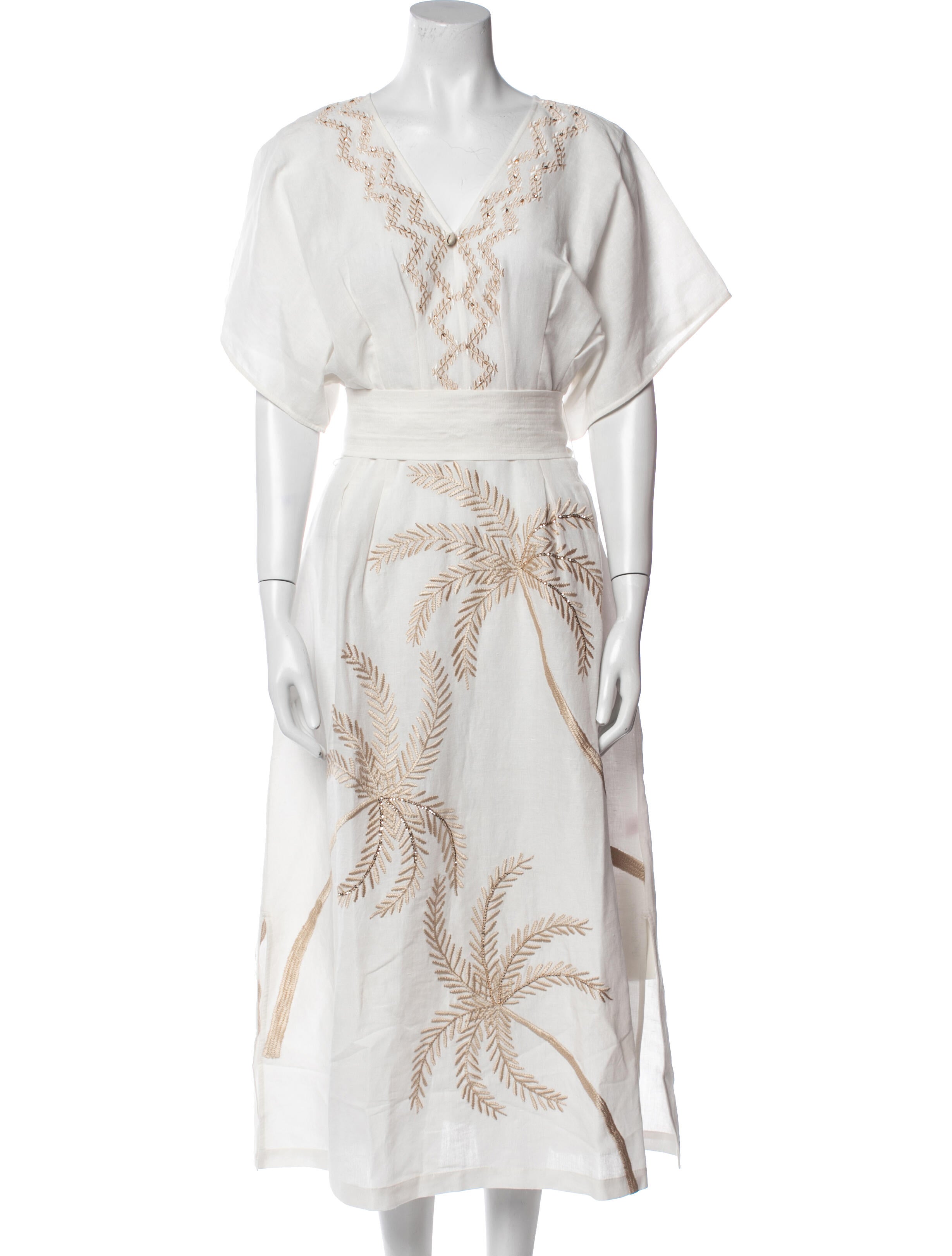 Calypso St. Barth Linen Midi Length Dress w/ Tags